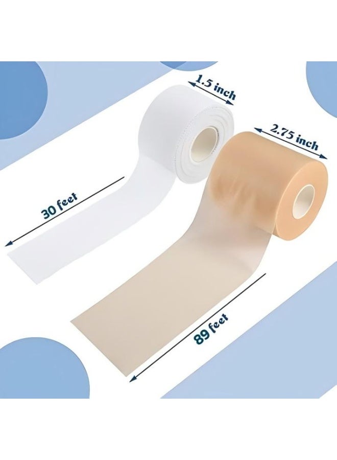 DUNISO 4 Rolls Pre-Wrap Sports Tape,Athletic Sports Tape,Kinesiology Tape,Easy to Tear,Protect for Ankles Wrists Hands and Knees,for Gym Fitness Running Tennis Swimming Football - Image 2